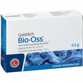 Костнозамещающий материал гранулы Geistlich Bio-Oss (Био-Осс) Spongiosa,L (1-2мм), 0.5 г (объем 1.5 см3)